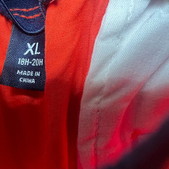 Lands End Board Shorts Boys Youth XL Orange Swim Trunks Pockets - Picture 8 of 9